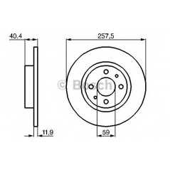 BOSCH Δισκόπλακα 0 986 478 343 145 (930) 1994-2001, 146 (930) 1994-2001, 155 (167) 1992-1997, 500 (312) 2007, 500 C (312) 2009, 