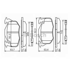 BOSCH Σετ τακάκια 0 986 469 860 106 II (1) 1996, 305 II (581M) 1982-1990, 405 I (15B) 1987-1993, 405 II (4B) 1992-1999, 18 (134_