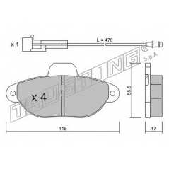 fri.tech. Σετ τακάκια 162.0 ECE, APPROVED