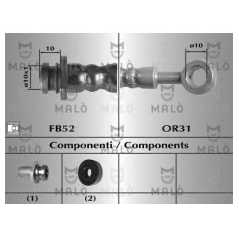 MALO Ελαστικοί σωλήνες φρένων (μαρκούτσια) 8950 90 (EL) 1995-1997