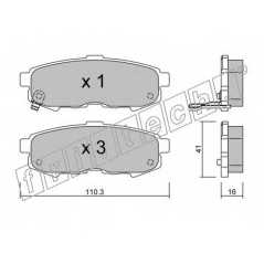 fri.tech. Σετ τακάκια 751.0 ECE, APPROVED