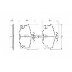 BOSCH Σετ τακάκια 0 986 468 380 145 (930) 1994-2001, 146 (930) 1994-2001, 155 (167) 1992-1997, SPIDER (916S_) 1994-2005, ARGENTA