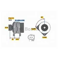 BOSCH Δυναμό & Εναλλάκτης Ρεύματος 0 124 325 013 AROSA (6H) 1997-2004, CORDOBA (6K2) 1999-2002, CORDOBA (6L2) 2002-2009, IBIZA I