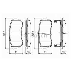 BOSCH Σετ τακάκια 0 986 494 140 ACCENT III (MC) 2005-2010, 30 (FD) 2007-2011, 30 CW (FD) 2007-2012, 20 (JC) 2010, D 2012, D SW (