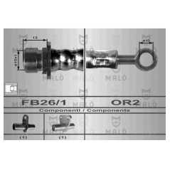 MALO Ελαστικοί σωλήνες φρένων (μαρκούτσια) 8094 MG ZS 2001-2005, 400 (RT) 1995-2000, 45 (RT) 2000-2005