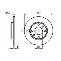 BOSCH Δισκόπλακα 0 986 478 887 XSARA (N1) 1997-2005