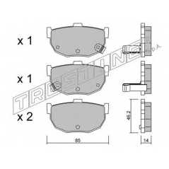 fri.tech. Σετ τακάκια 371.0 ECE, APPROVED