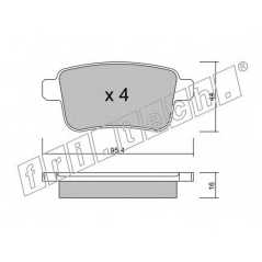 fri.tech. Σετ τακάκια 830.0 ECE, APPROVED