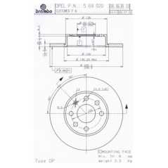 BRECO Δισκόπλακα BS 7602 OPEL, VAUXHALL, CORSA