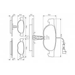 BOSCH Σετ τακάκια 0 986 424 246 145 (930) 1994-2001, 146 (930) 1994-2001, BRAVA (182) 1995-2003, BRAVO I (182) 1995-2001, MAREA 