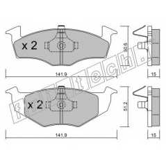 fri.tech. Σετ τακάκια 215.2 ECE, APPROVED