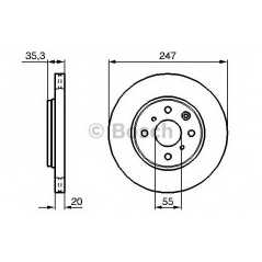 BOSCH Δισκόπλακα 0 986 479 239 C1 II 2014, 107 2005, 108 2014