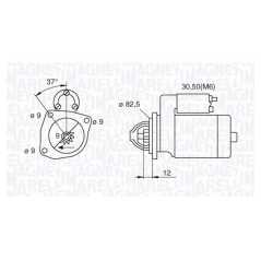 MAGNETI MARELLI Μίζα 063521082390 PUNTO EVO (199) 2008, LYBRA (839AX) 1999-2005, LYBRA SW (839BX) 1999-2005, MUSA (350) 2004