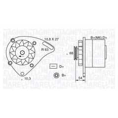 MAGNETI MARELLI Δυναμό & Εναλλάκτης Ρεύματος 063321165010 CINQUECENTO (170) 1991-1999, PANDA (141A_) 1980-2004, SEICENTO (187) 1