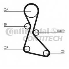 CONTITECH Ιμάντας Χρονισμού CT684 HTD 1191, 21 (B48_) 1989-1994, 9 (L42_) 1981-1989, 440 K (445) 1988-1996, 460 L (464) 1988-199