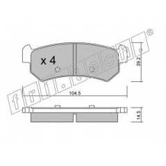 fri.tech. Σετ τακάκια 527.0 ECE, APPROVED