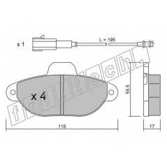 fri.tech. Σετ τακάκια 162.2 ECE, APPROVED