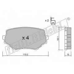 fri.tech. Σετ τακάκια 258.0 ECE, APPROVED