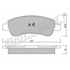 fri.tech. Σετ τακάκια 726.0 ECE, APPROVED