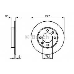 BOSCH Δισκόπλακα 0 986 478 608 BERLINGO (MF) 1996, C2 (JM_) 2003, C3 I (FC_) 2002, XSARA PICASSO (N68) 1999, 1007 (KM_) 2005, 30