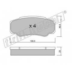 fri.tech. Σετ τακάκια 548.0 ECE, APPROVED