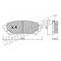 fri.tech. Σετ τακάκια 629.0 ECE, APPROVED