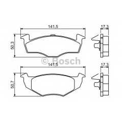 BOSCH Σετ τακάκια 0 986 494 005 AROSA (6H) 1997-2004, FABIA 2006, FABIA (6Y2) 1999-2008, POLO (6N1) 1994-1999, POLO (6N2) 1999-2