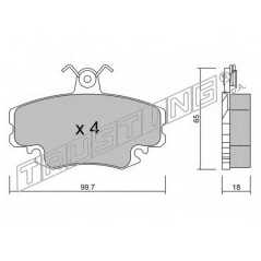 fri.tech. Σετ τακάκια 122.0 ECE, APPROVED