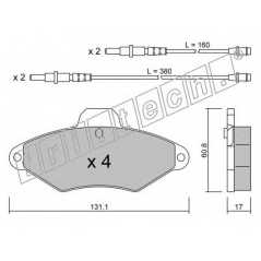 fri.tech. Σετ τακάκια 146.0 ECE, APPROVED