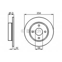 BOSCH Δισκόπλακα 0 986 478 288 MICRA II (K11) 1992-2003