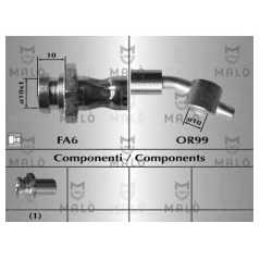 MALO Ελαστικοί σωλήνες φρένων (μαρκούτσια) 80571 ALMERA TINO (V10) 2000