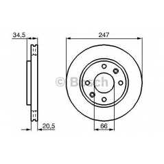 BOSCH Δισκόπλακα 0 986 478 370 XSARA (N1) 1997-2005, ZX (N2) 1991-1997, 106 II (1) 1996