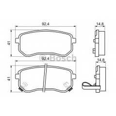 BOSCH Σετ τακάκια 0 986 494 145 10 (PA) 2007, PICANTO (BA) 2004