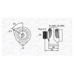 MAGNETI MARELLI Δυναμό & Εναλλάκτης Ρεύματος 063341740010 BERLINGO (MF) 1996, 106 II (1) 1996