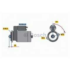 BOSCH Μίζα 0 001 125 055 BOSCH, MERCEDES, BENZ, VW, CRAFTER, TDI