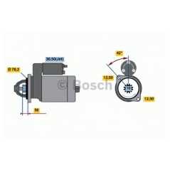 BOSCH Μίζα 0 001 125 042 A2 (8Z0) 2000-2005, A3 (8L1) 1996-2003, AROSA (6H) 1997-2004, CORDOBA (6K2) 1999-2002, CORDOBA (6L2) 20