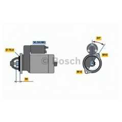 BOSCH Μίζα 0 001 107 540 CLASS (W203) 2000-2007, CLASS (W204) 2007, CLASS (CL203) 2008-2011, CLK (C209) 2002-2009, CLASS (W211) 