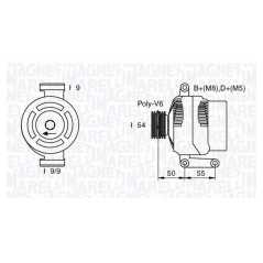 MAGNETI MARELLI Δυναμό & Εναλλάκτης Ρεύματος 063377019010 MITO (955) 2008, GRANDE PUNTO (199) 2005