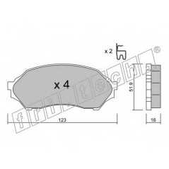 fri.tech. Σετ τακάκια 396.0 ECE, APPROVED