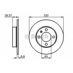 BOSCH Δισκόπλακα 0 986 478 492 AROSA (6H) 1997-2004, CORDOBA (6K2) 1999-2002, IBIZA III (6K1) 1999-2002, POLO (6N1) 1994-1999, P