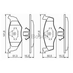 BOSCH Σετ τακάκια 0 986 424 449 CORDOBA (6K2) 1999-2002, IBIZA II (6K1) 1993-1999, IBIZA III (6K1) 1999-2002, TOLEDO I (1L) 1991