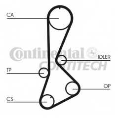 CONTITECH Ιμάντας Χρονισμού CT828 992 8000, COROLLA (_E10_) 1991-1999, COROLLA (_E11_) 1997-2002, STARLET (EP91) 1996-1999