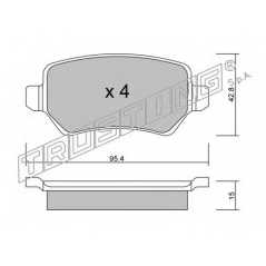 fri.tech. Σετ τακάκια 558.1 ECE, APPROVED