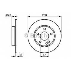 BOSCH Δισκόπλακα 0 986 478 874 CLASS (W168) 1997-2004