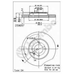 BRECO Δισκόπλακα BS 7967 AROSA (6H) 1997-2004, CORDOBA (6K2) 1999-2002, IBIZA II (6K1) 1993-1999, IBIZA III (6K1) 1999-2002, INC