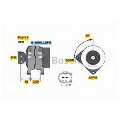 BOSCH Δυναμό & Εναλλάκτης Ρεύματος 0 124 325 003 A3 (8L1) 1996-2003, TT (8N3) 1998-2006, CORDOBA (6K2) 1999-2002, CORDOBA (6L2) 