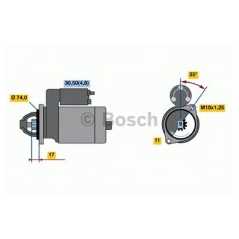 BOSCH Μίζα 0 001 107 440 BOSCH, TOYOTA, AURIS, YARIS