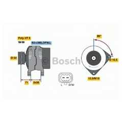 BOSCH Δυναμό & Εναλλάκτης Ρεύματος 0 124 425 060 ASTRA H (L48) 2004, ASTRA H GTC (L08) 2005, CORSA D 2006, ZAFIRA B (A05) 2005