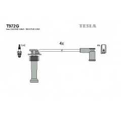 TESLA Μπουζοκαλώδια & Εξαρτήματα Σύνδεσης T972G MAX (DM2) 2007, MAX II 2010, FIESTA VI 2008, MAX 2003-2007, FOCUS II (DA_) 2004,