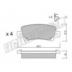 fri.tech. Σετ τακάκια 463.0 ECE, APPROVED